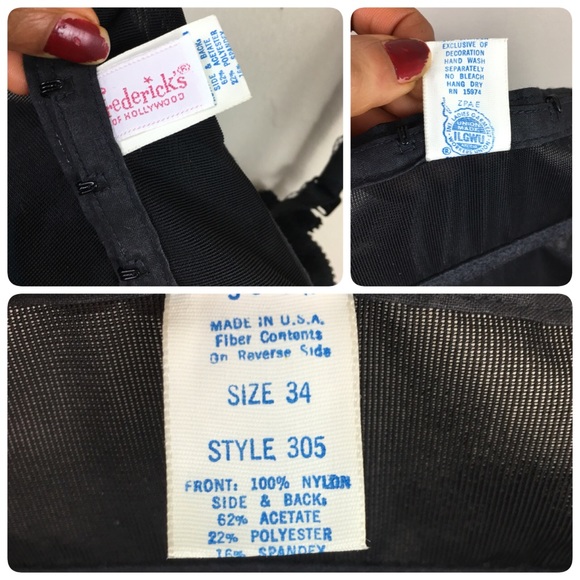 Vintage blue lace corset lingerie w/garter straps - Picture 11 of 12